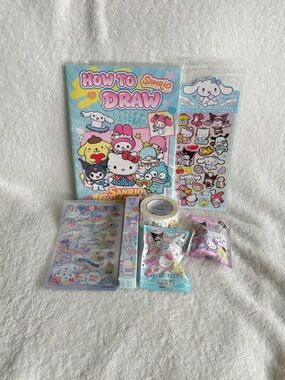 Cinnamoroll Bundle #3F - Drawing Book, Stickers, Erasers & More